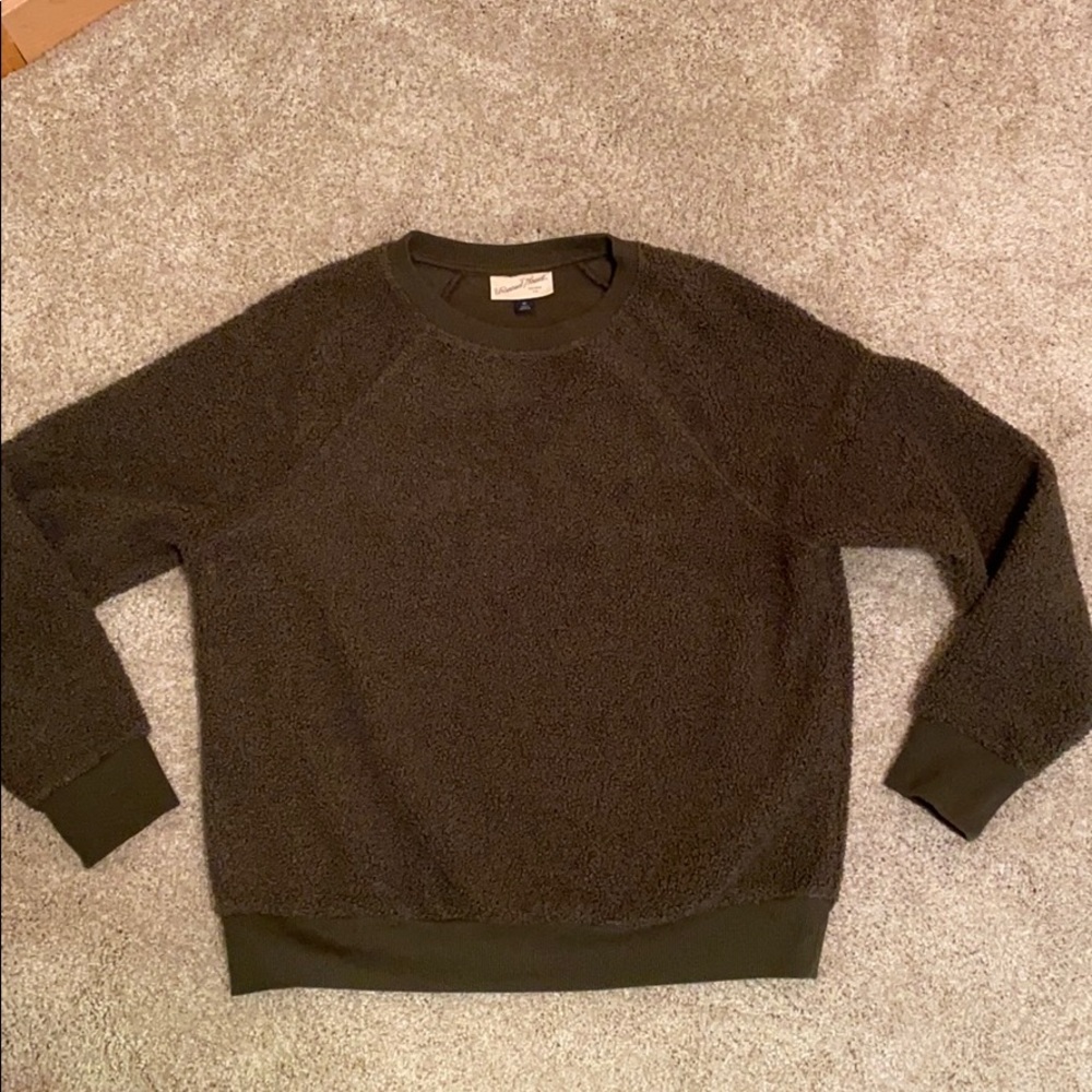 Cozy Army Green Crewneck